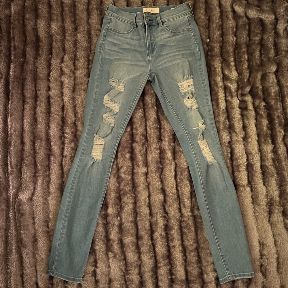 PacSun High Waisted Skinny Holy Jegging Jeans Size: 25
